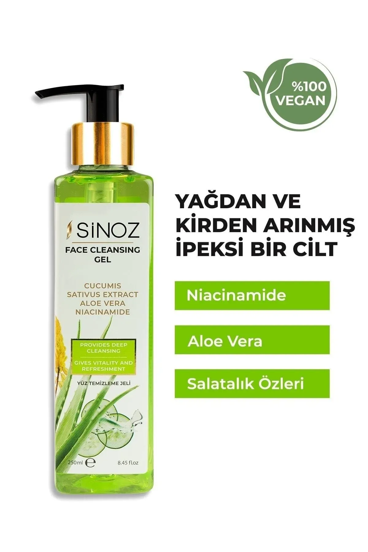 Sinoz Yüz Temizleme Jeli 250 Ml